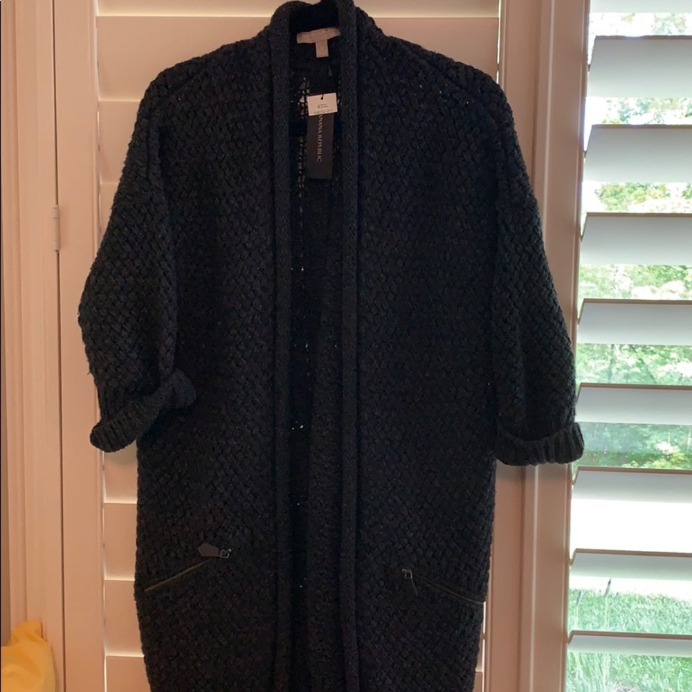 Black warm cardigan